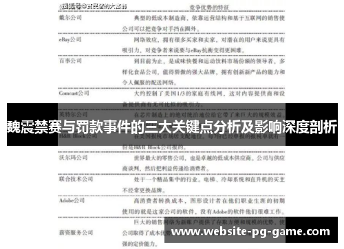 魏震禁赛与罚款事件的三大关键点分析及影响深度剖析 魏震禁赛与罚款事件的三大关键点分析及影响深度剖析